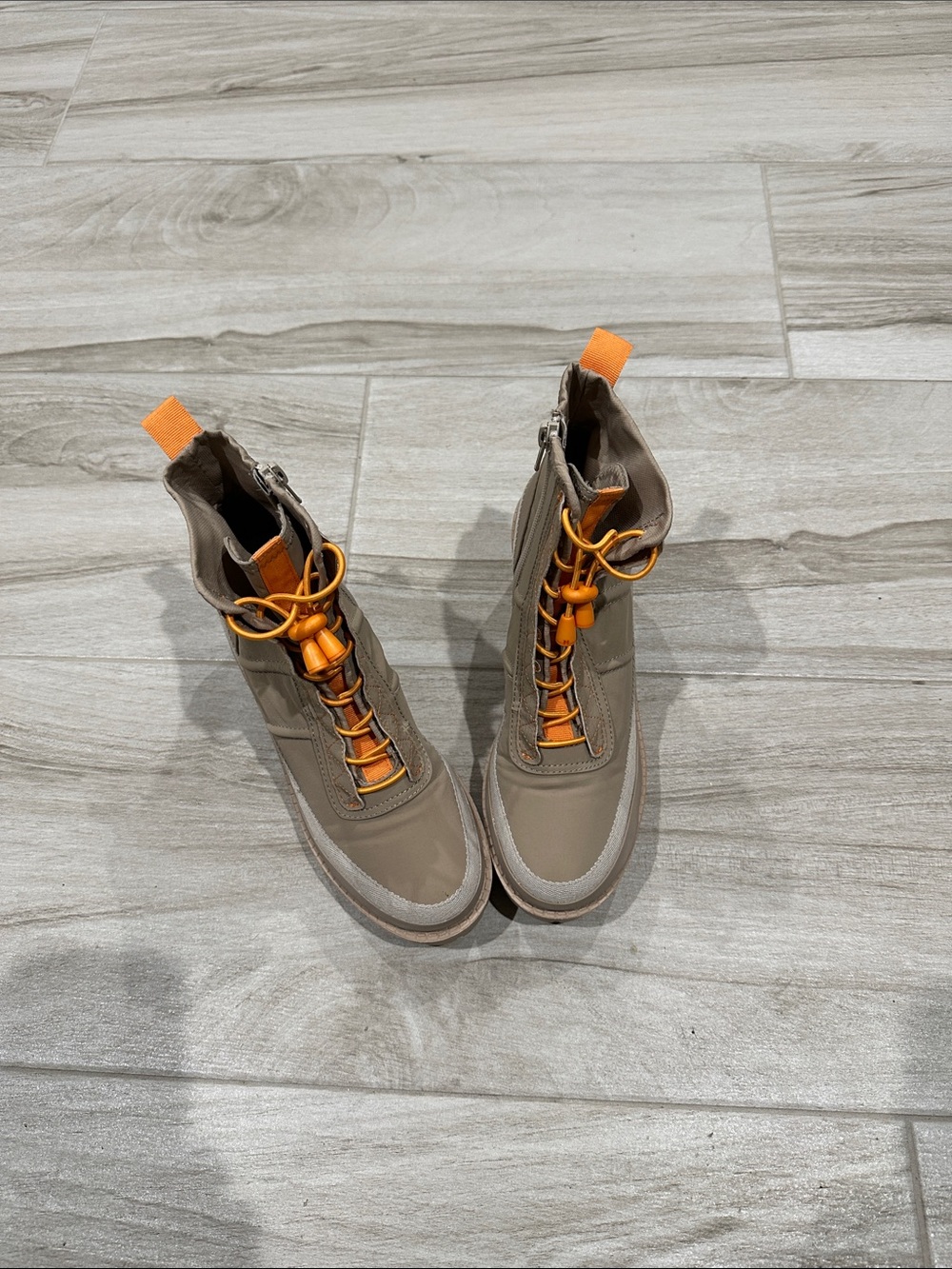 Steve Madden Contender Women's Ankle Boots with Orange Accents, Size 8
